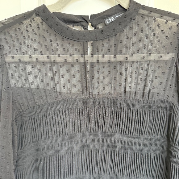 Zara Swiss dot black elegant dress - talla XS - Picture 5 of 8